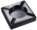 Visol Iris Metal and Matte Black Wood Cigar Ashtray - VASH407BL