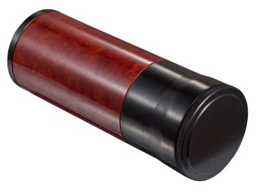 Visol Carlos 7-cigar Travel/Desk Humidor - Burl and Black - VCASE462