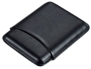 Visol Carmora Black Leather Cigar Case - 5 Cigars - VCASE722