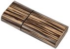 Visol Sawyer Zebrawood Cigar Case - 3 Cigars - VCASE740