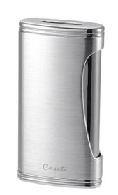 Caseti Big Flat Cigar Lighter - Luxury and Function in One Stylish Package (Color: Chrome)