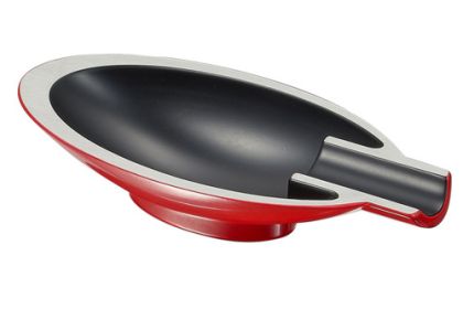 Magus Round Cigar Ashtray – Orange or Red Stainless Steel (Color: Red)