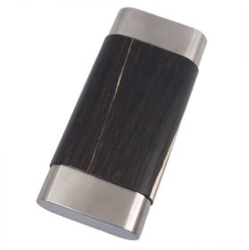 Visol Terran Wood & Stainless Steel Cigar Case (Color: Dark Wood)
