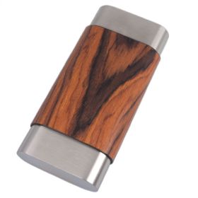 Visol Terran Wood & Stainless Steel Cigar Case (Color: Natural Wood)