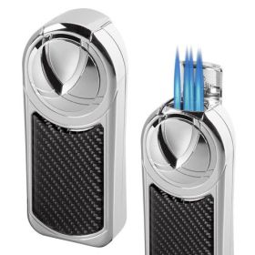 Visol Dobrev V5 Table Lighter (Color: Chrome and Carbon Fiber)