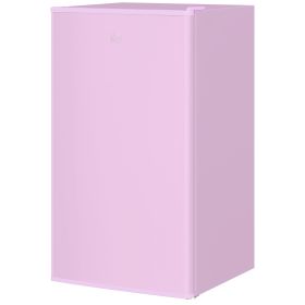 HOMCOM 3.2 Cu Ft Mini Fridge with Freezer, Single Door (Color: Pink)