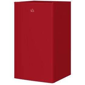 HOMCOM 3.2 Cu Ft Mini Fridge with Freezer, Single Door (Color: Red)