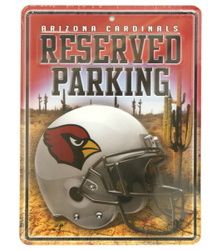 Metal Parking Sign (Color: Arizona Cardinals)