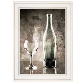 "Moody Gray Wine Glass" Still Life (Color: White)
