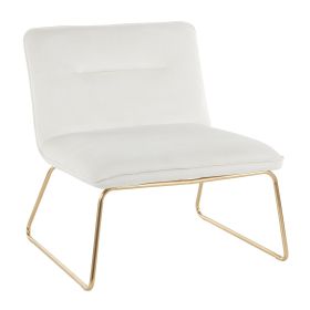 Casper Contemporary Accent Chair (Color: Cream White)