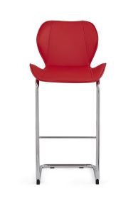 The Charlotte 4PC Bar Stool Set (Color: Red)