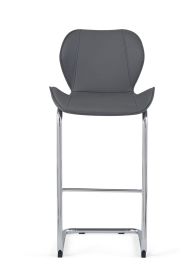 The Charlotte 4PC Bar Stool Set (Color: Grey)