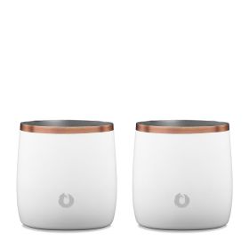 Stainless Steel Rocks Glass, Set of 2 (Color: White)
