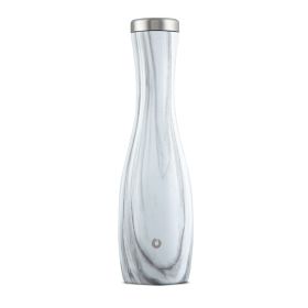 **Insulated Stainless Steel Wine Carafe – Holds Full Bottle (Color: Marble)