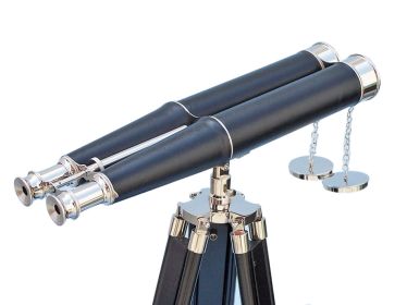 62" Floor Standing Admiral's Binoculars (Color: Chrome with Leather)