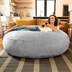 Jaxx 6 ft Cocoon - Large Bean Bag Chair for Adults (Color: Platinum)
