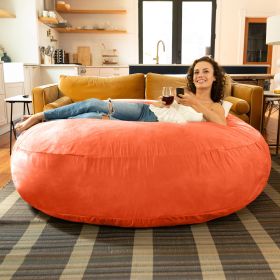 Jaxx 6 ft Cocoon - Large Bean Bag Chair for Adults (Color: Mandarin)