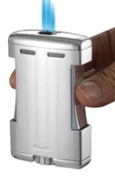 Caseti Triple Torch Table Cigar Lighter (Color: Chrome)