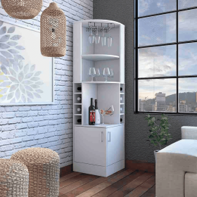 Paprika Bar Cabinet With Multiple Finishes (Color: White)
