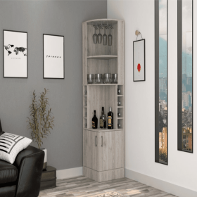 Paprika Bar Cabinet With Multiple Finishes (Color: Light Grey)