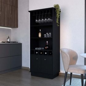 Taholah Living Room Bar Cabinet (Color: Black)