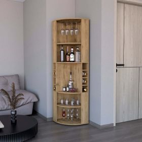 Jansen Corner Bar Cabinet (Color: Macadamia)