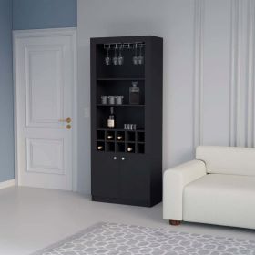 Nixon Bar Cabinet (Color: Black)
