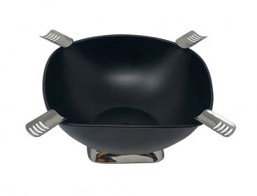 Quadrangle Large Bowl Ashtray (Color: Matte Black)