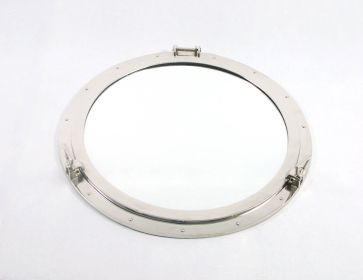 Deluxe Class Decorative 30" Ship Porthole Window (Color: Brushed Nickle)