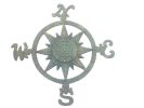 Large 19" Cast Iron Decorative Rose Compass