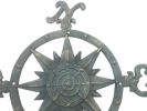 Large 19" Cast Iron Decorative Rose Compass