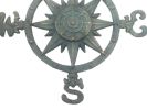 Large 19" Cast Iron Decorative Rose Compass