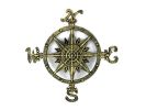 Large 19" Cast Iron Decorative Rose Compass