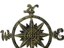 Large 19" Cast Iron Decorative Rose Compass