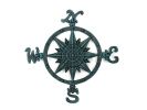 Large 19" Cast Iron Decorative Rose Compass