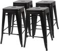 4 Stacking Metal Counter Stools 24 Inch
