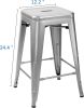 4 Stacking Metal Counter Stools 24 Inch