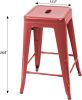 4 Stacking Metal Counter Stools 24 Inch