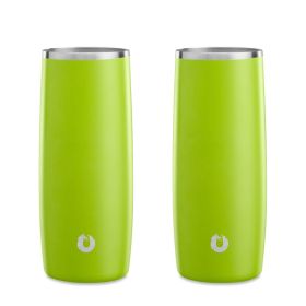 Stainless Steel Highball Cocktail Glass Set, Set of 2 (Color: Lime)