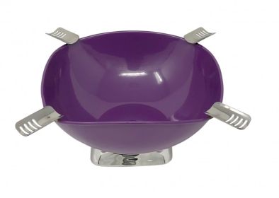 Quadrangle Large Bowl Ashtray (Color: Purple)