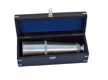 Delux Class Admirat's 27" Spyglass Telescope with Rosewood Box (Color: Nickel)